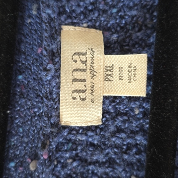 A.N.A BRAND WOMEN'S PLUS SIZE PETITE BLUE PULLOVER SWEATER SIZE PXXL - Picture 3 of 16